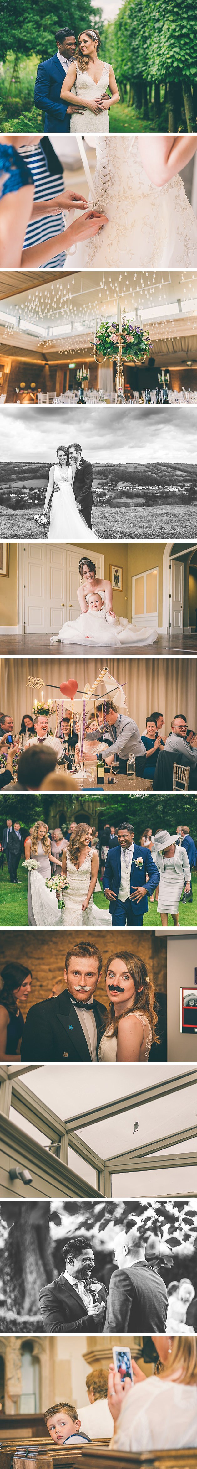 Guests laughing during wedding reception